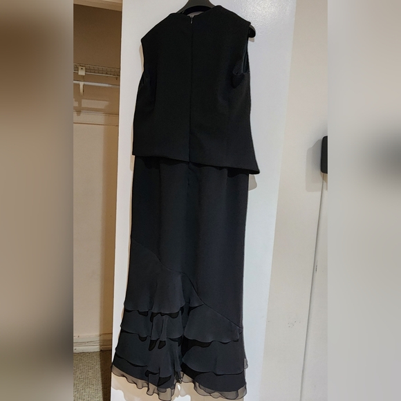JUNNIE LEIGH SLEEVELESS GOWN AND BOLERO JACKET BLACK SIZE 14 - Picture 12 of 12
